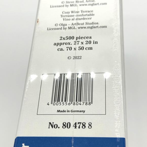 Ravensburger Jigsaw Puzzle Cozy Retreat Home Wine Terrace Travel 2x 500 Pcs - Picture 6 of 8